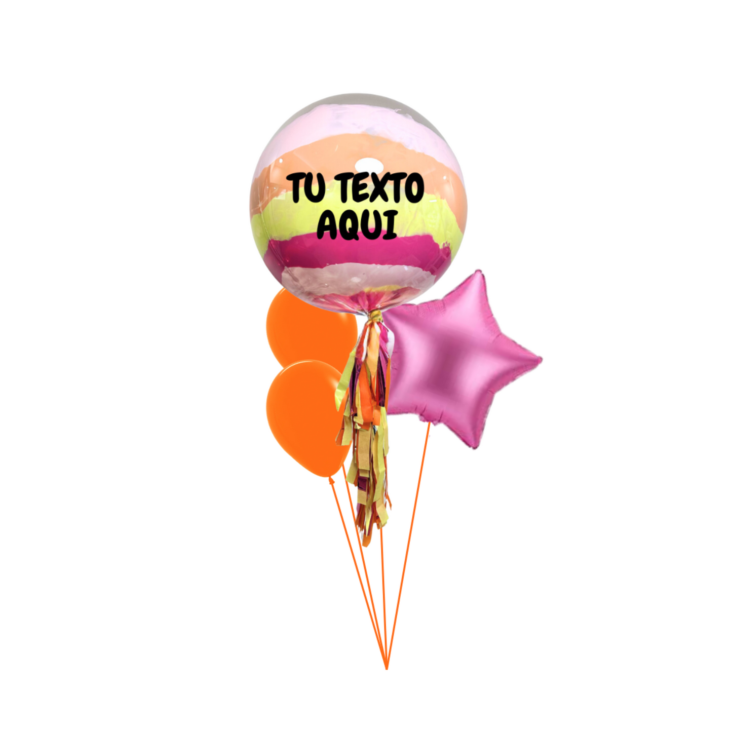 2 Globos látex + 1 Estrella