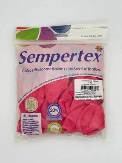 Fashion Rosa 12" (Bolsa 50pzs) Sempertex