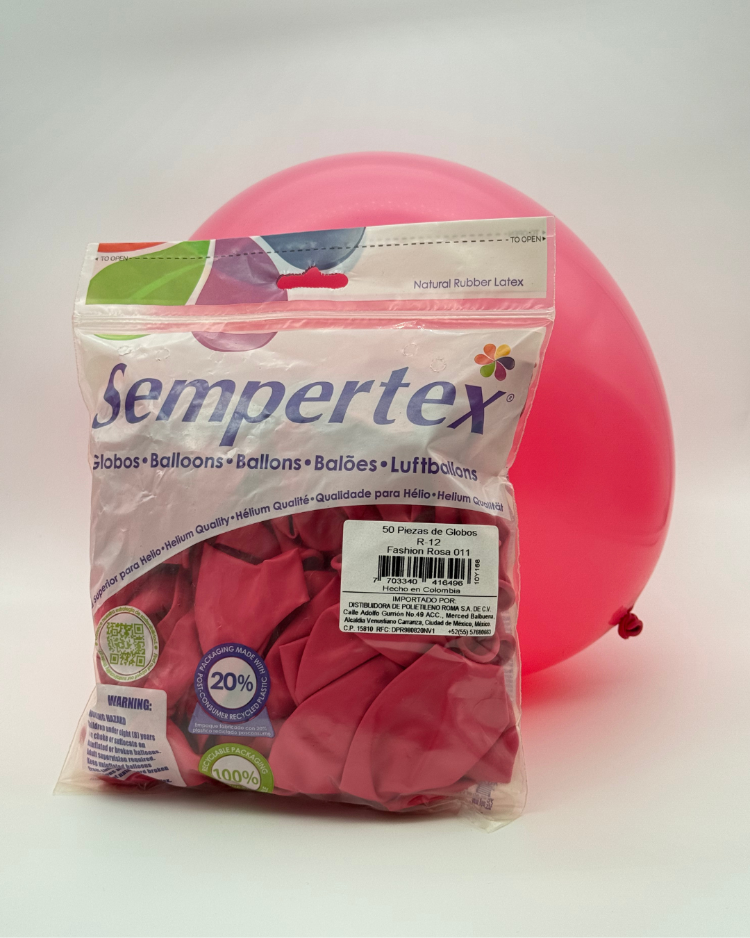 Fashion 12" Sempertex (Bolsa 50pzs)