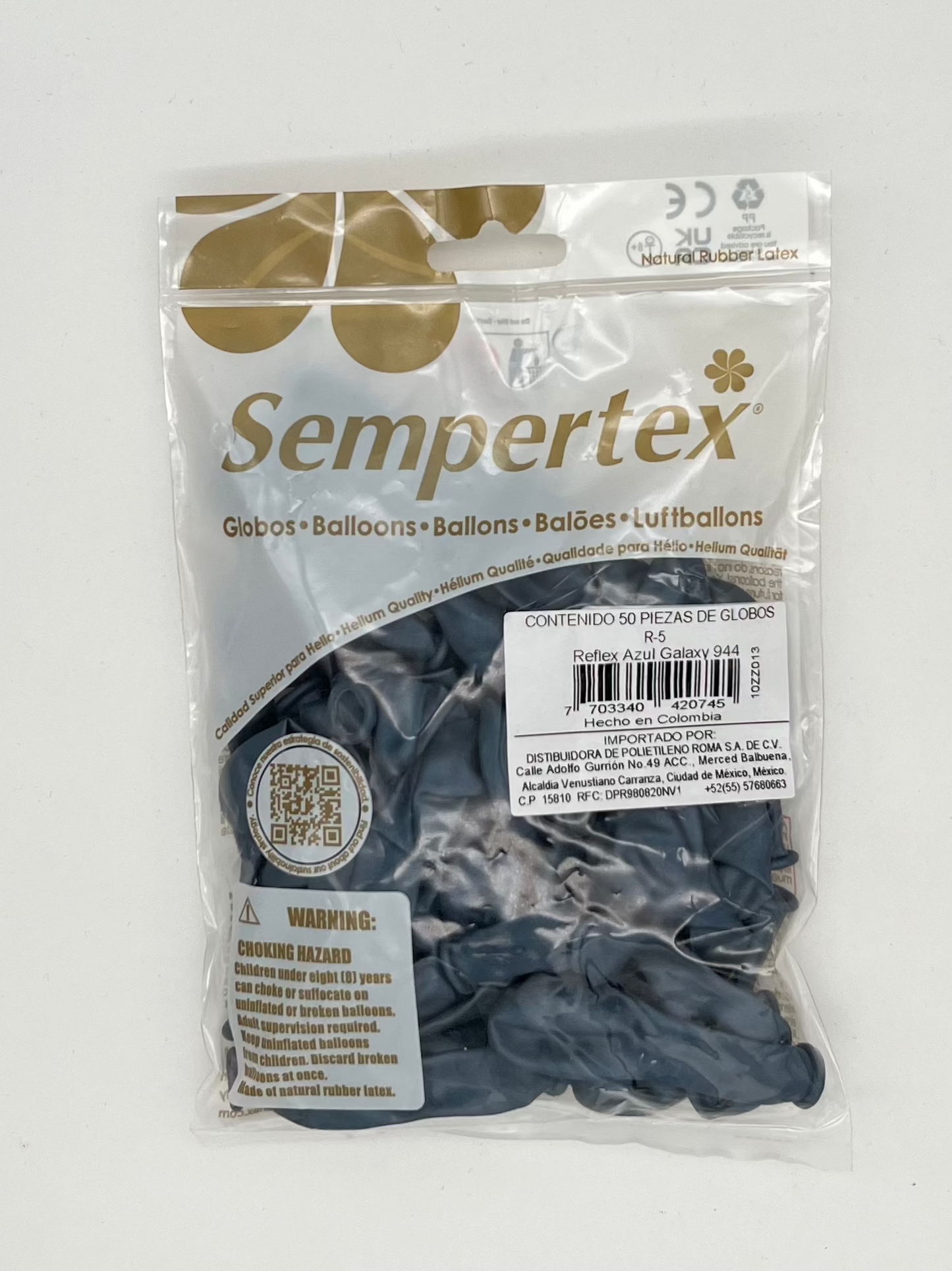 Reflex Azul Galaxy 5" (Bolsa 50pzs) Sempertex