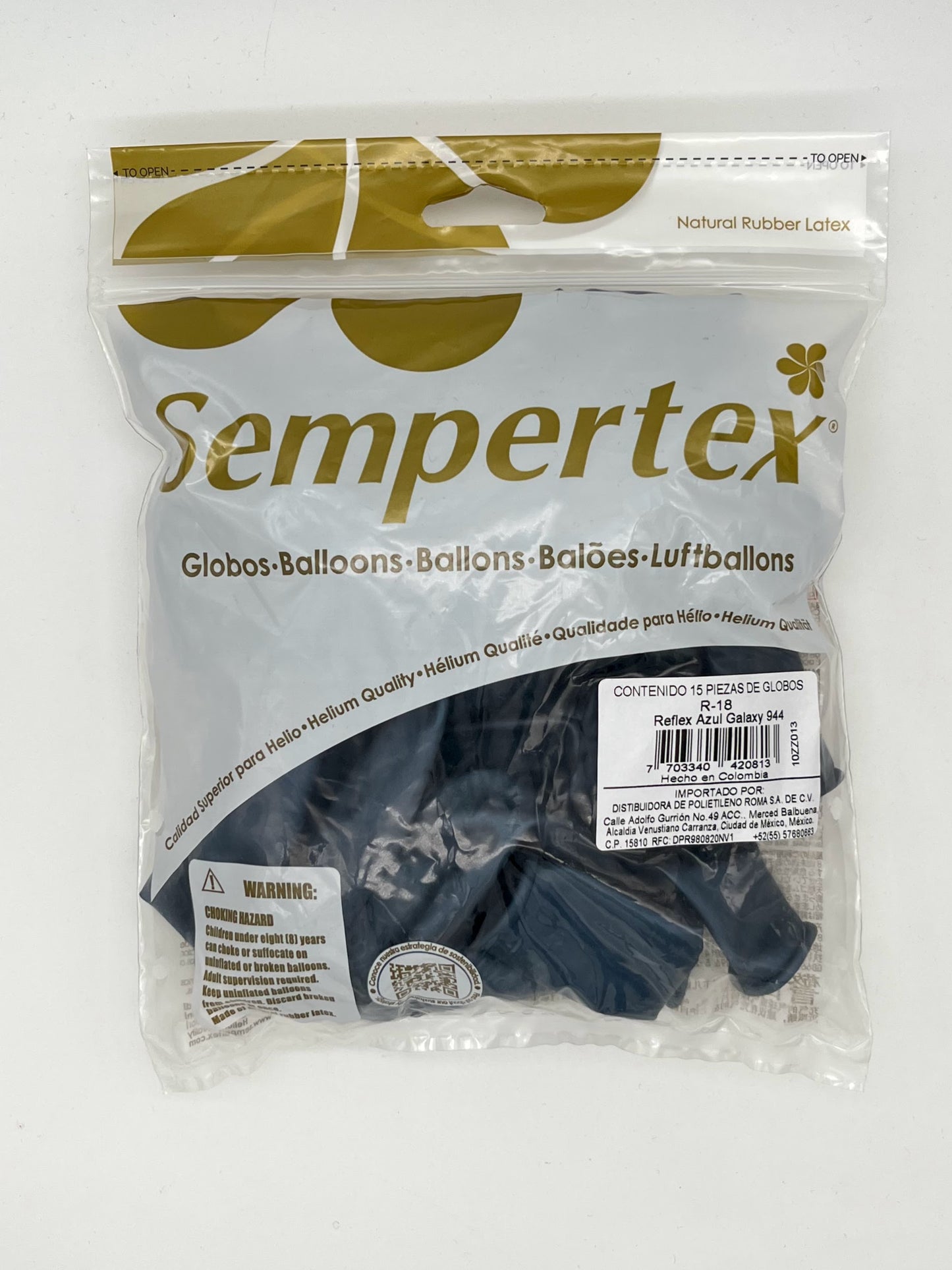 Reflex Azul Galaxy 18" (Bolsa 15pzs) Sempertex