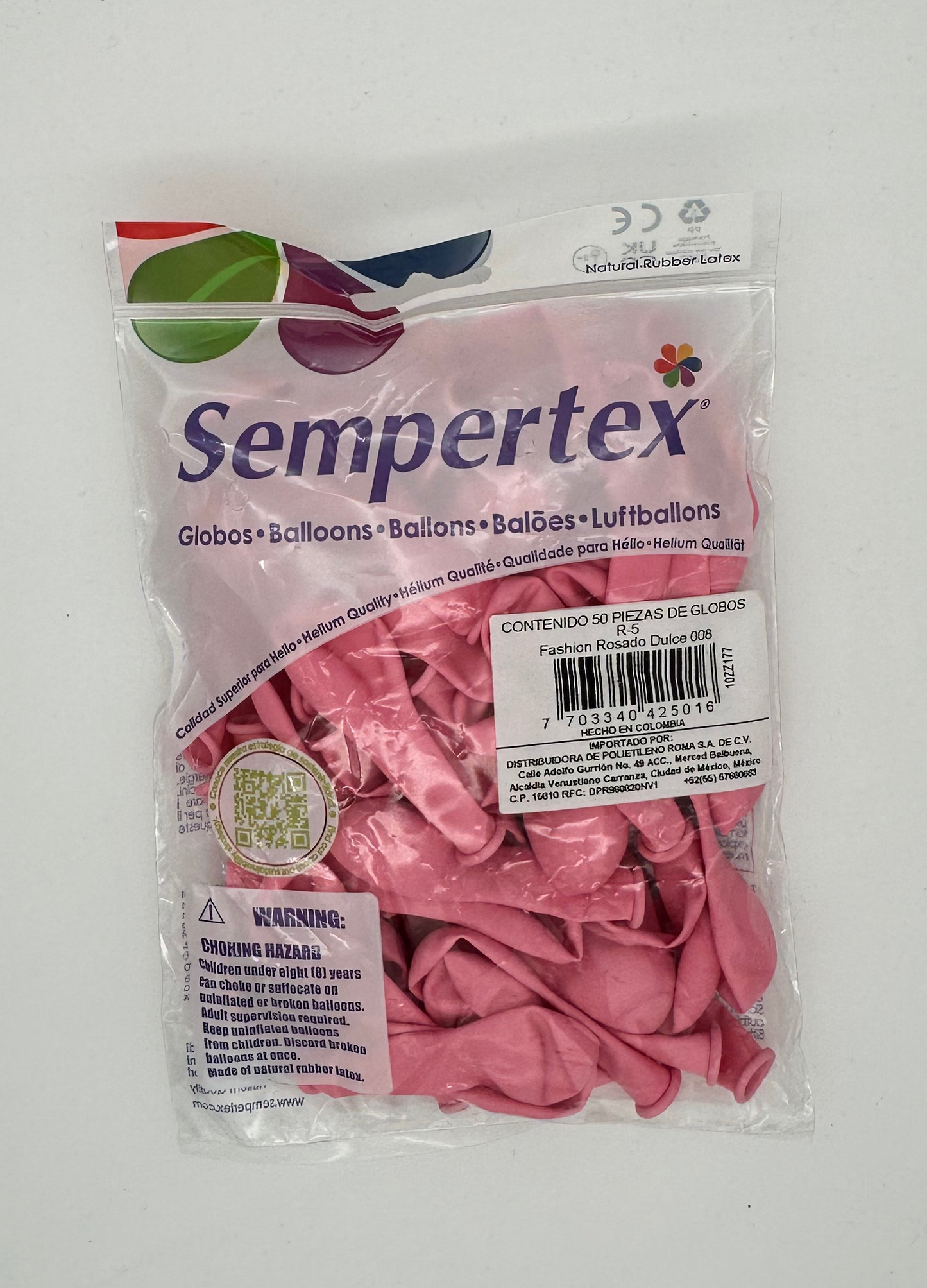 Fashion Rosado Dulce 5" (Bolsa 50pzs) Sempertex