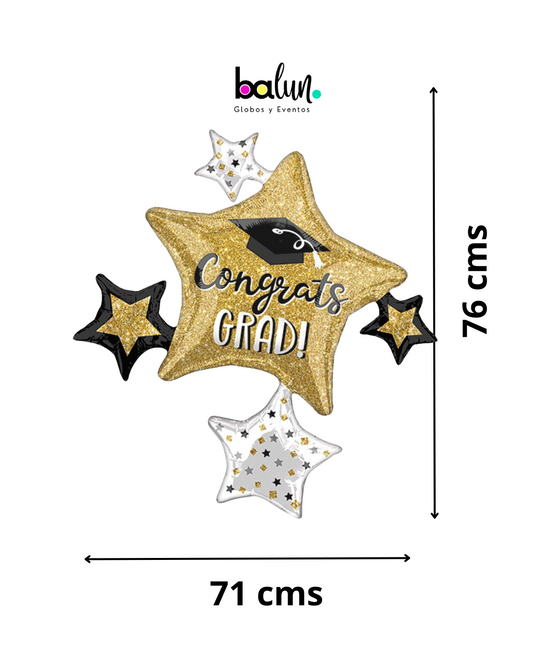 Congrats Grad Star Cluster 32" Anagram