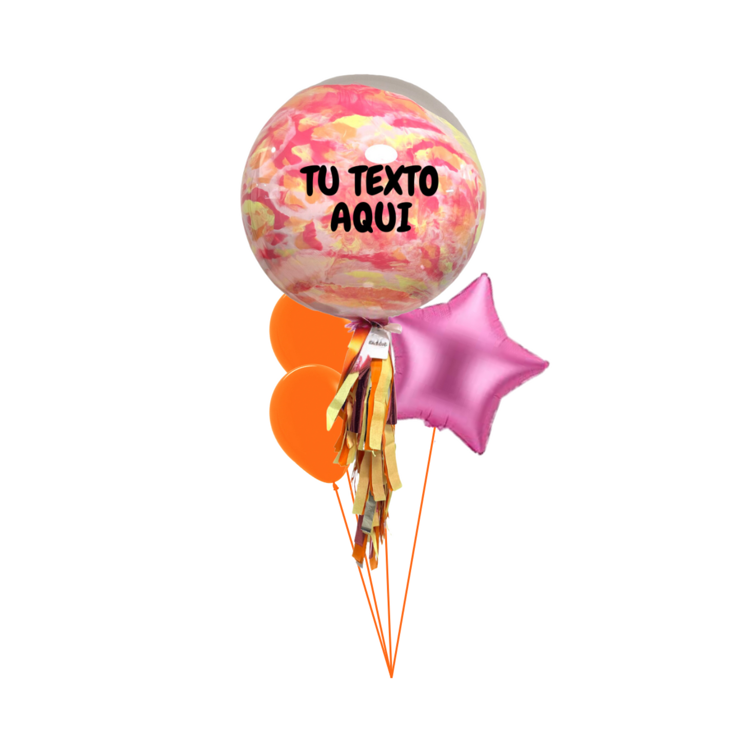 2 Globos látex + 1 Estrella