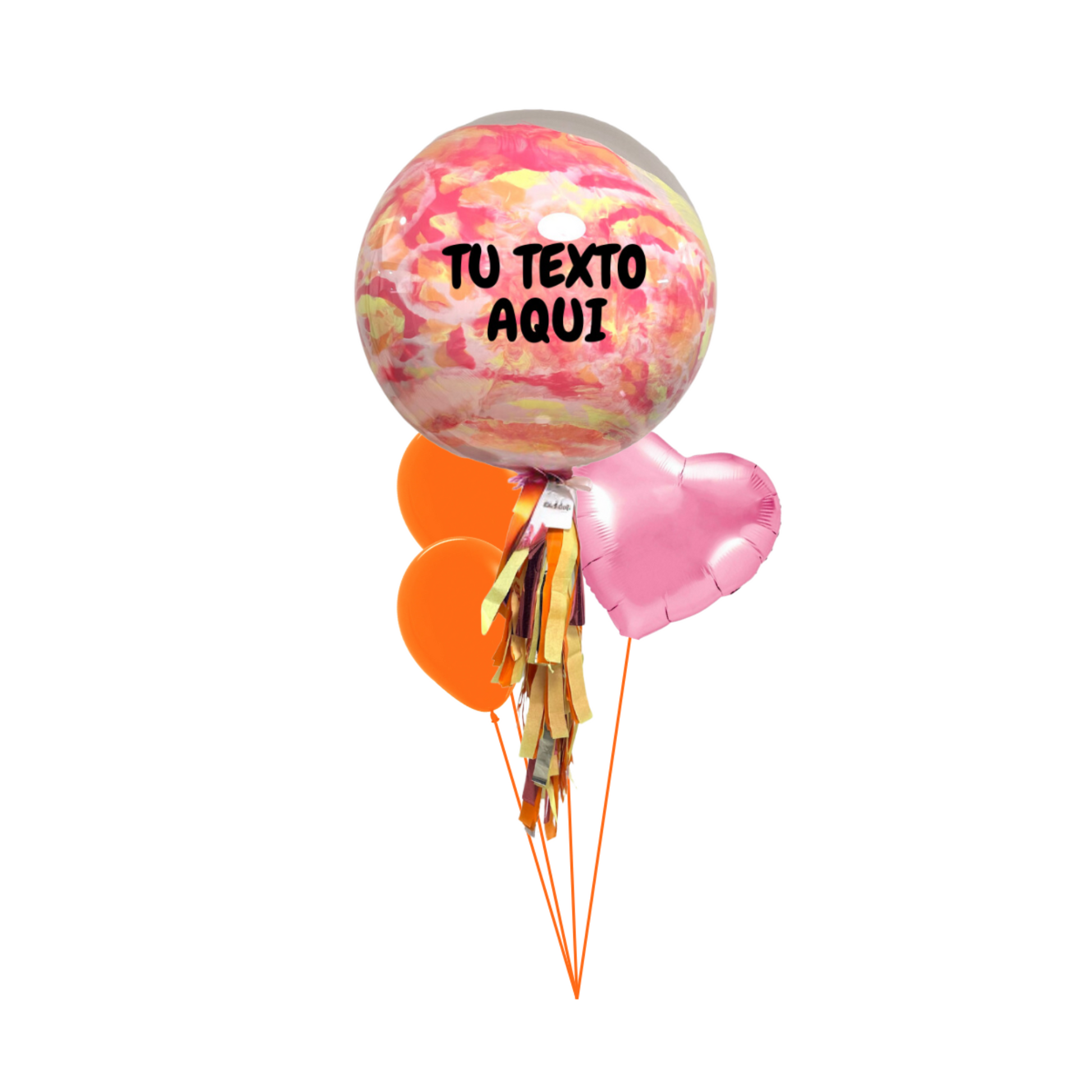 2 Globos látex + 1 Corazón