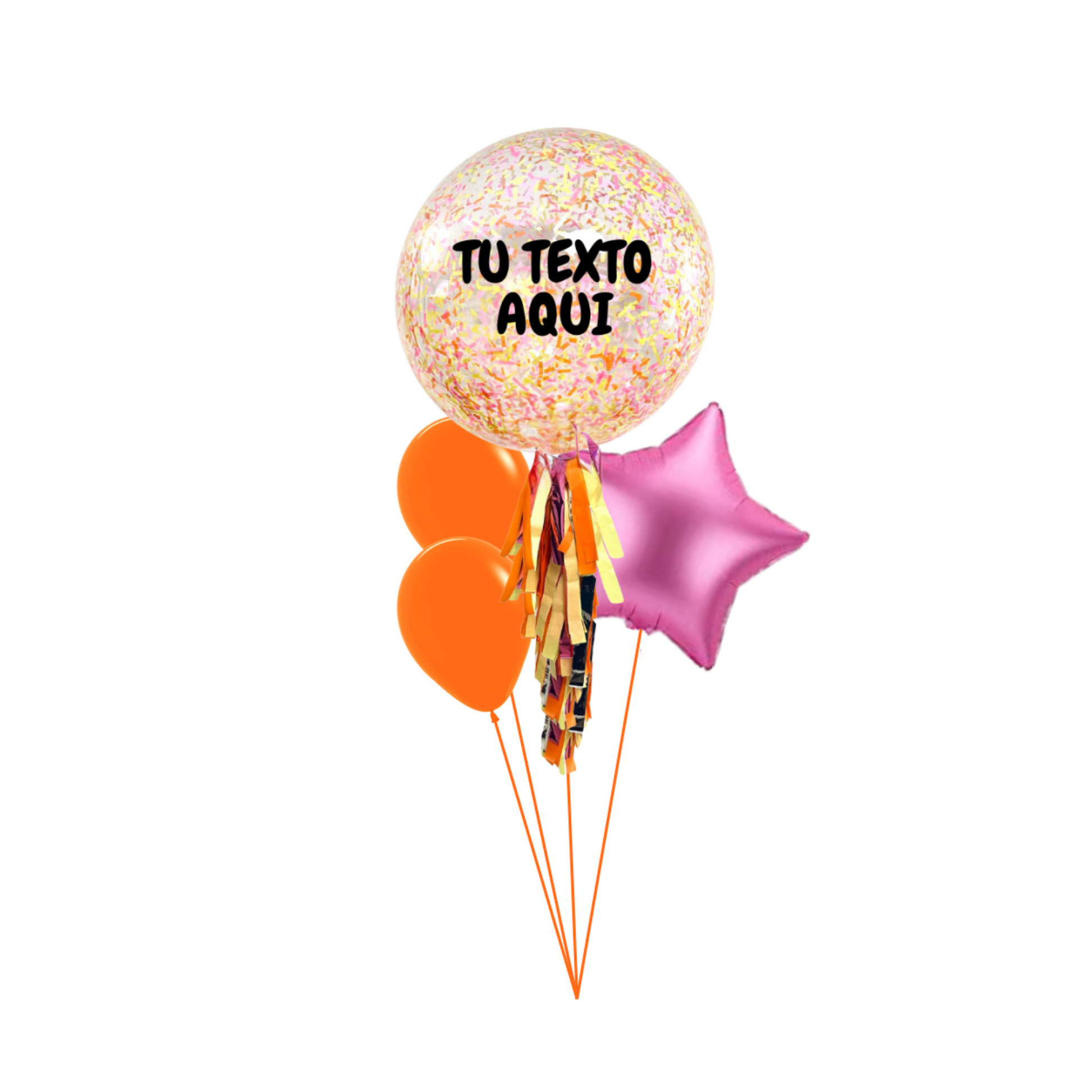 2 Globos Látex + 1 Estrella