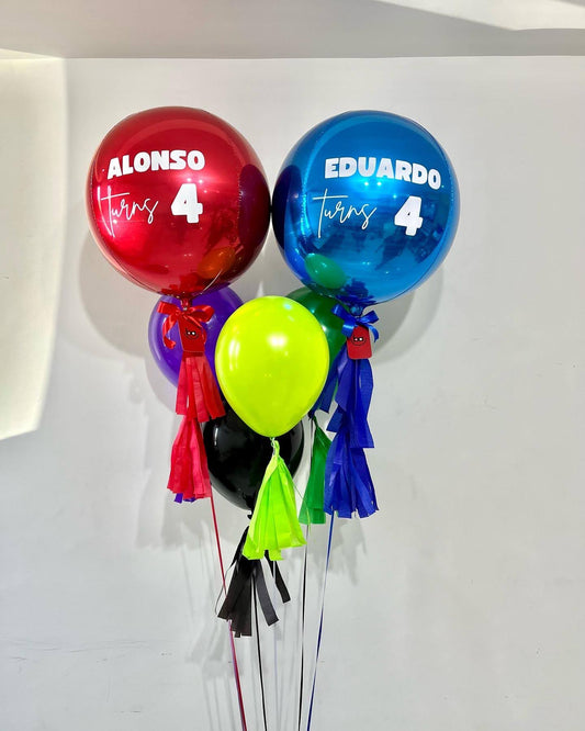 2 Orbz Chicos + Globos Látex