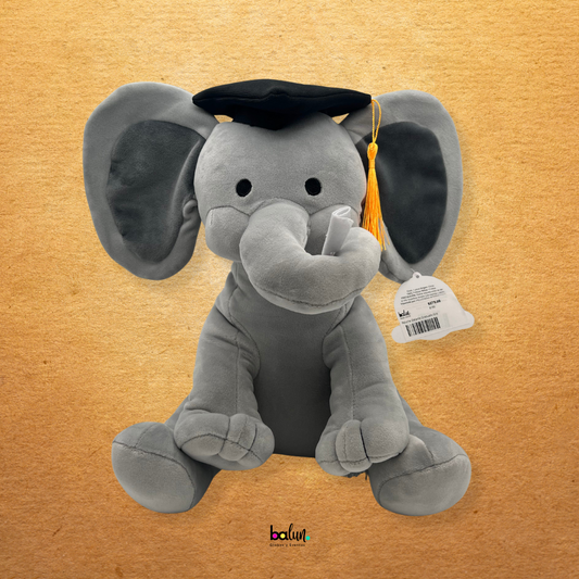 Peluche Elefante Graduado Gris