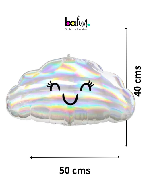 Nube Sonriente Blanca Tornasol