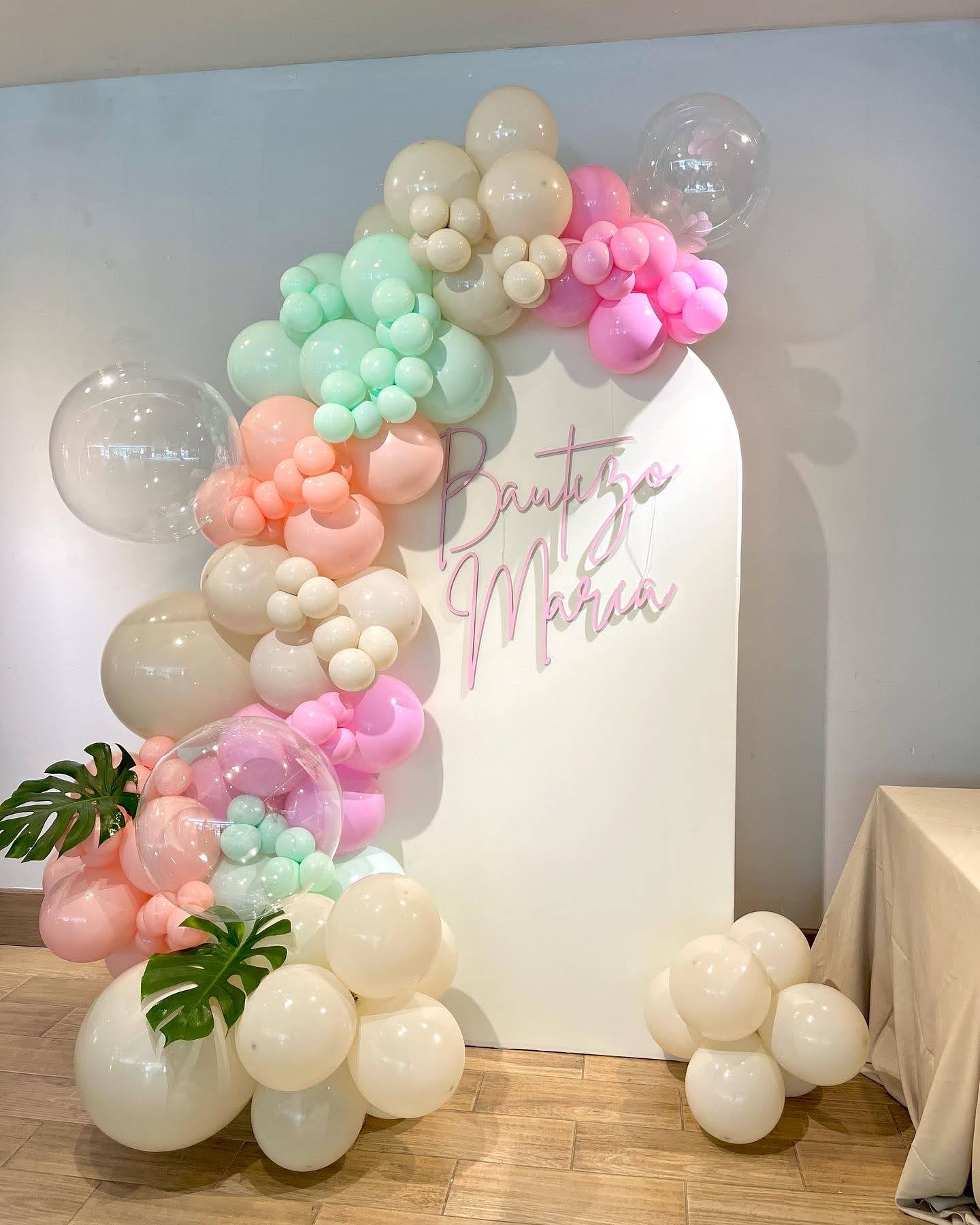 Mampara Bautizo Colores + Nombre Personalizado