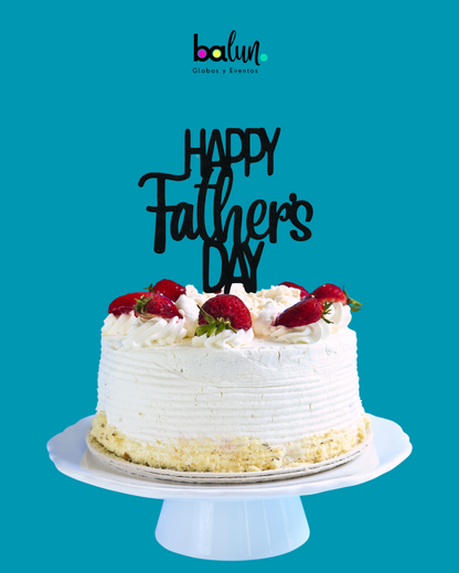 Cake Topper MDF "Happy Father's Day"