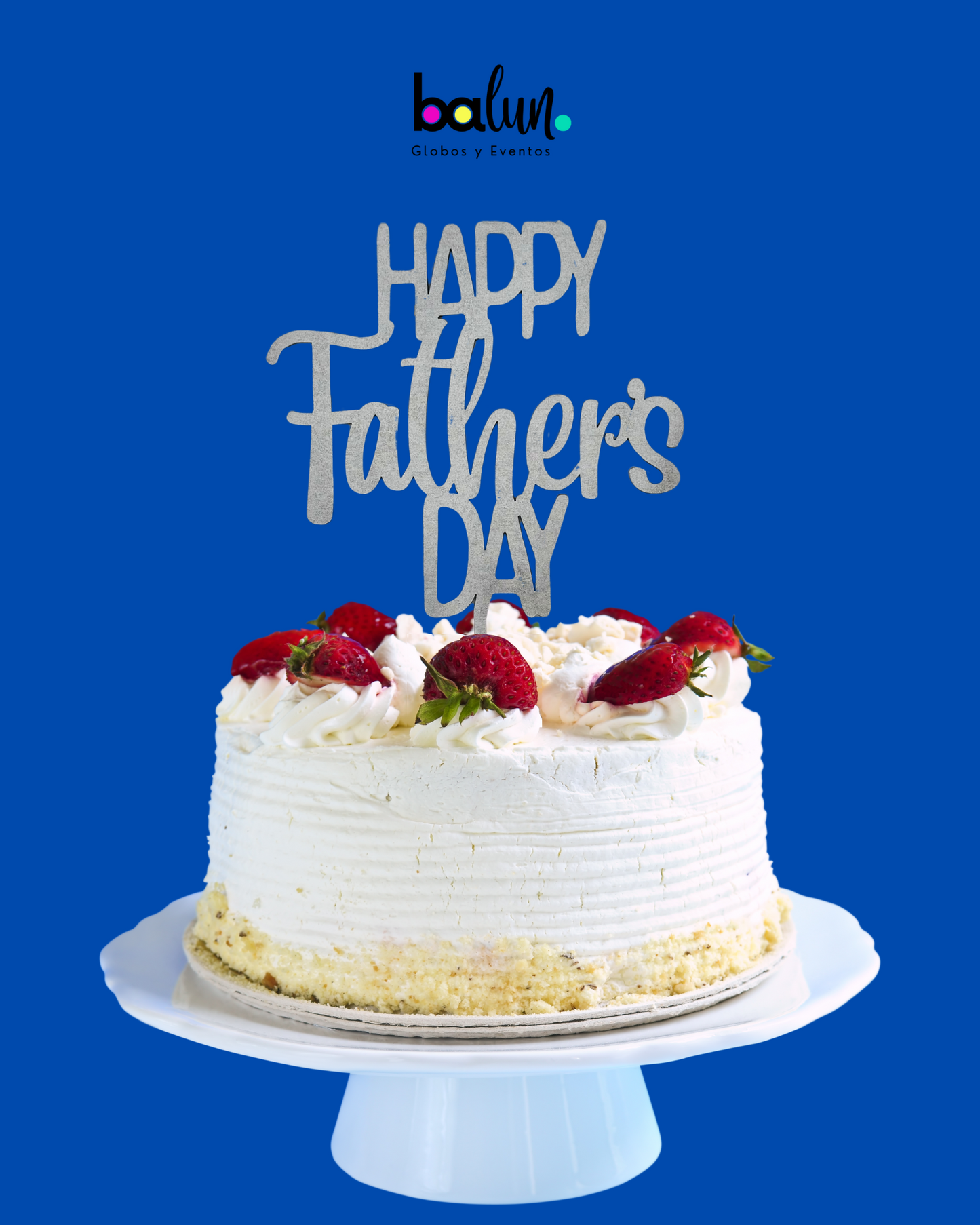 Cake Topper MDF "Happy Father's Day"