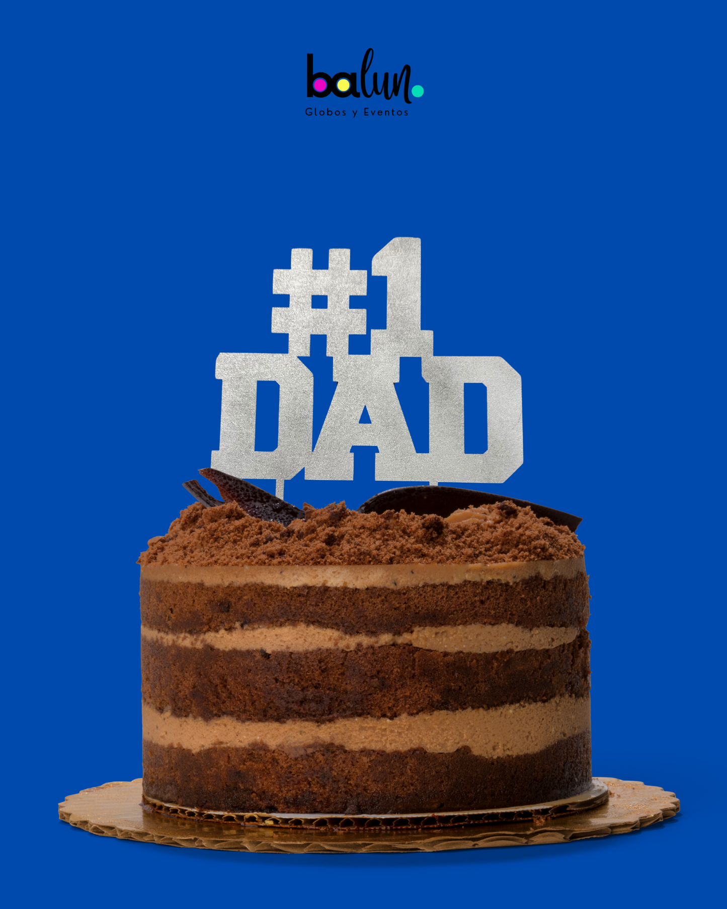 Cake Topper MDF "#1 DAD"