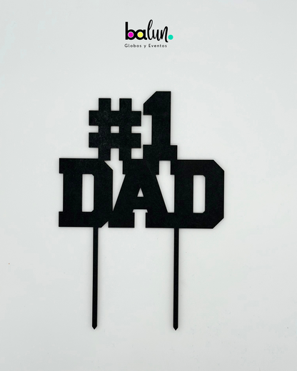 Cake Topper MDF "#1 DAD"