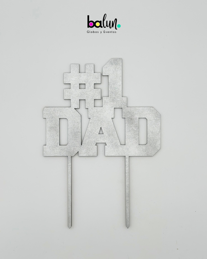 Cake Topper MDF "#1 DAD"