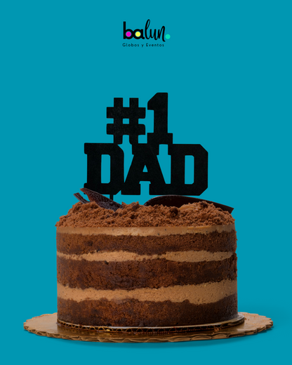 Cake Topper MDF "#1 DAD"