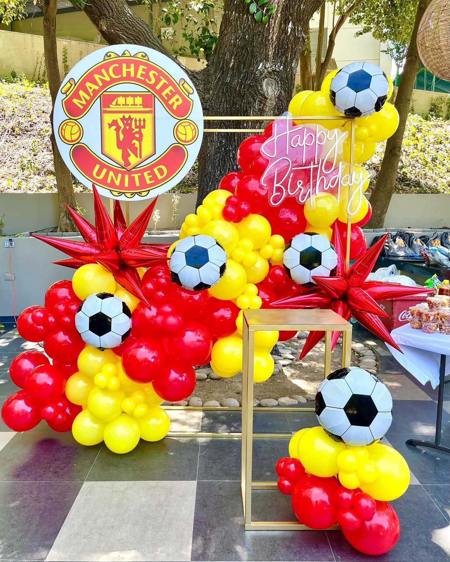 Cubo Guirnalda Temática Futbol Soccer Manchester United