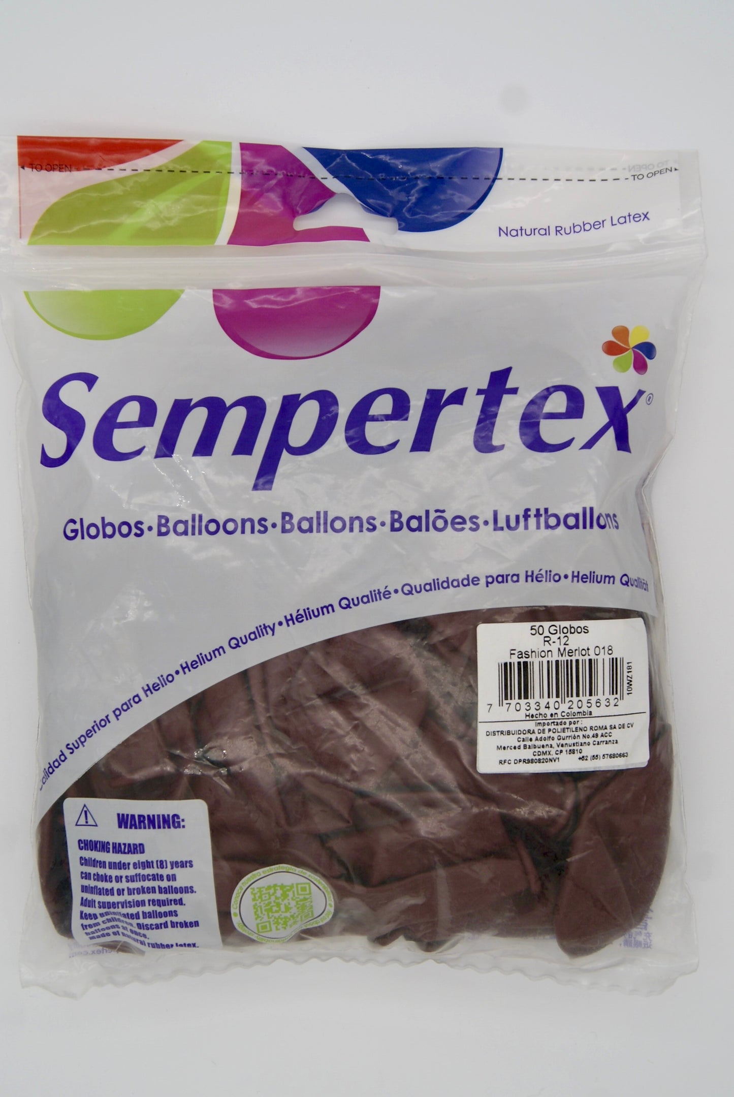 Fashion Merlot 12" (Bolsa 50pzs) Sempertex
