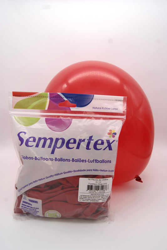 Fashion Rojo 12" (Bolsa 50pzs) Sempertex