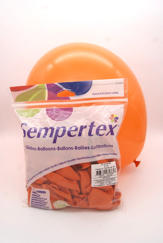 Fashion Naranja 12" (Bolsa 50pzs) Sempertex