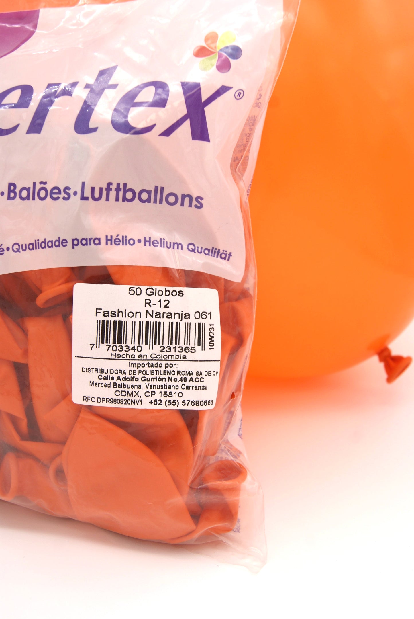 Fashion Naranja 12" (Bolsa 50pzs) Sempertex