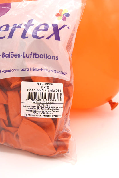 Fashion Naranja 12" (Bolsa 50pzs) Sempertex