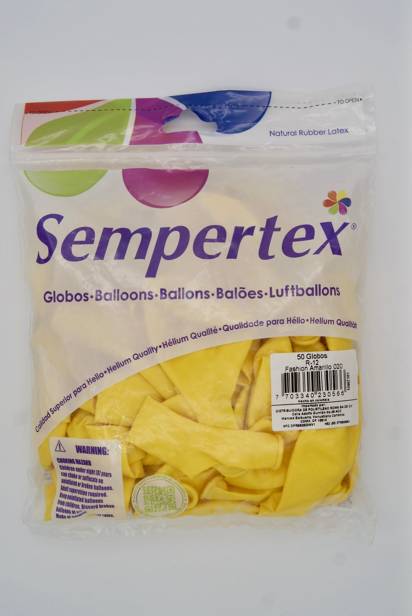 Fashion Amarillo 12" (Bolsa 50pzs) Sempertex