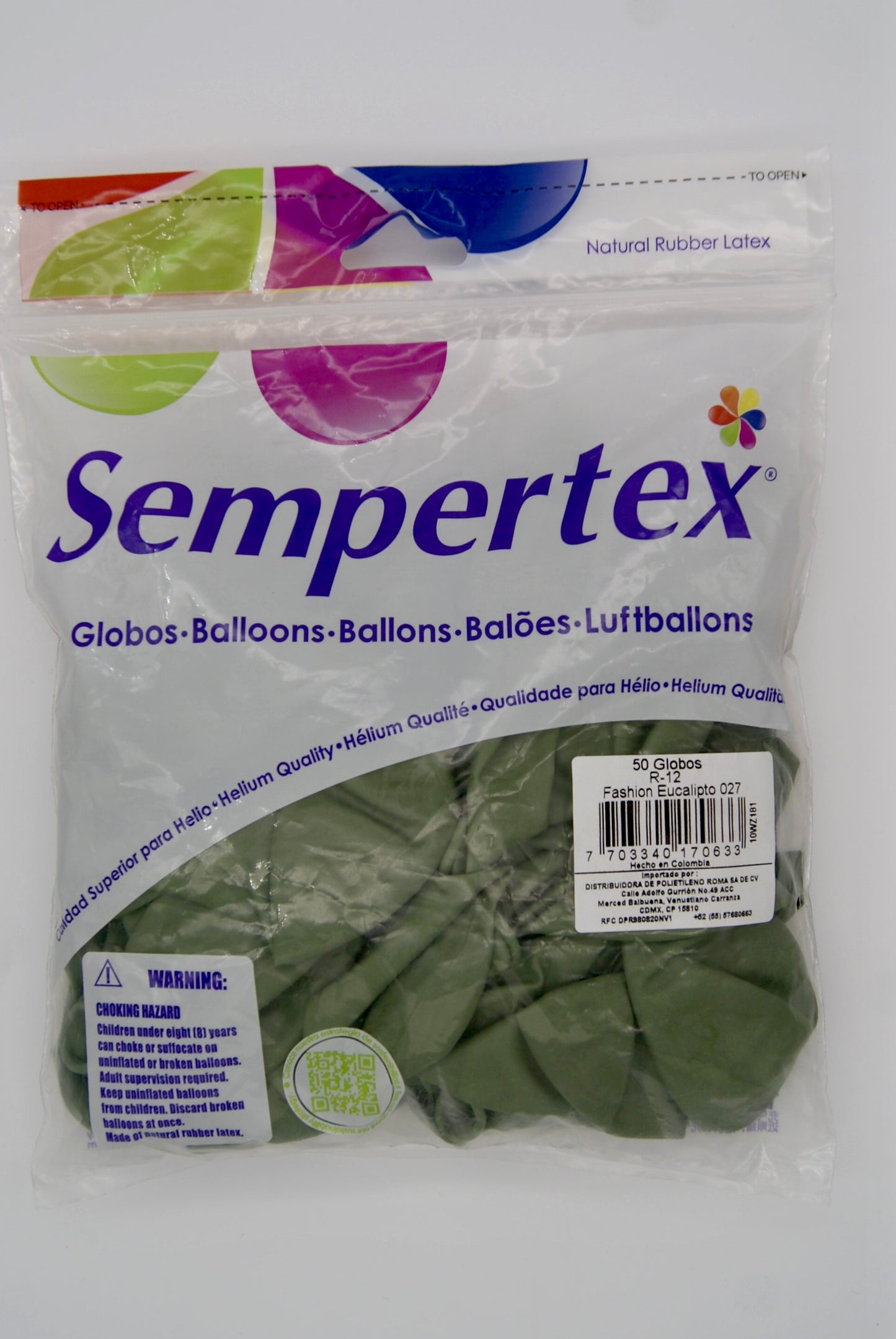 Fashion Eucalipto 12" (Bolsa 50pzs) Sempertex