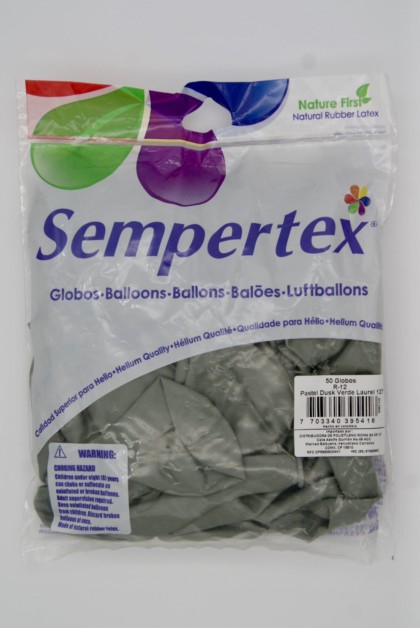 Pastel Dusk Verde Laurel 12" (Bolsa 50pzs) Sempertex