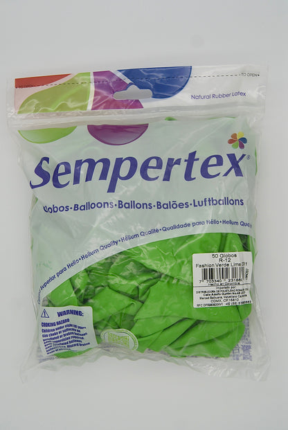 Fashion Verde Lima 12" (Bolsa 50pzs) Sempertex