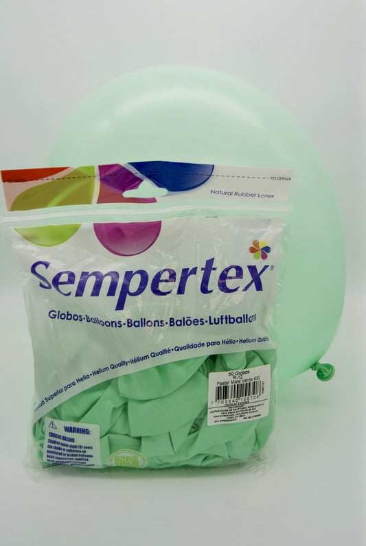 Pastel Mate Verde 12" (Bolsa 50pzs) Sempertex