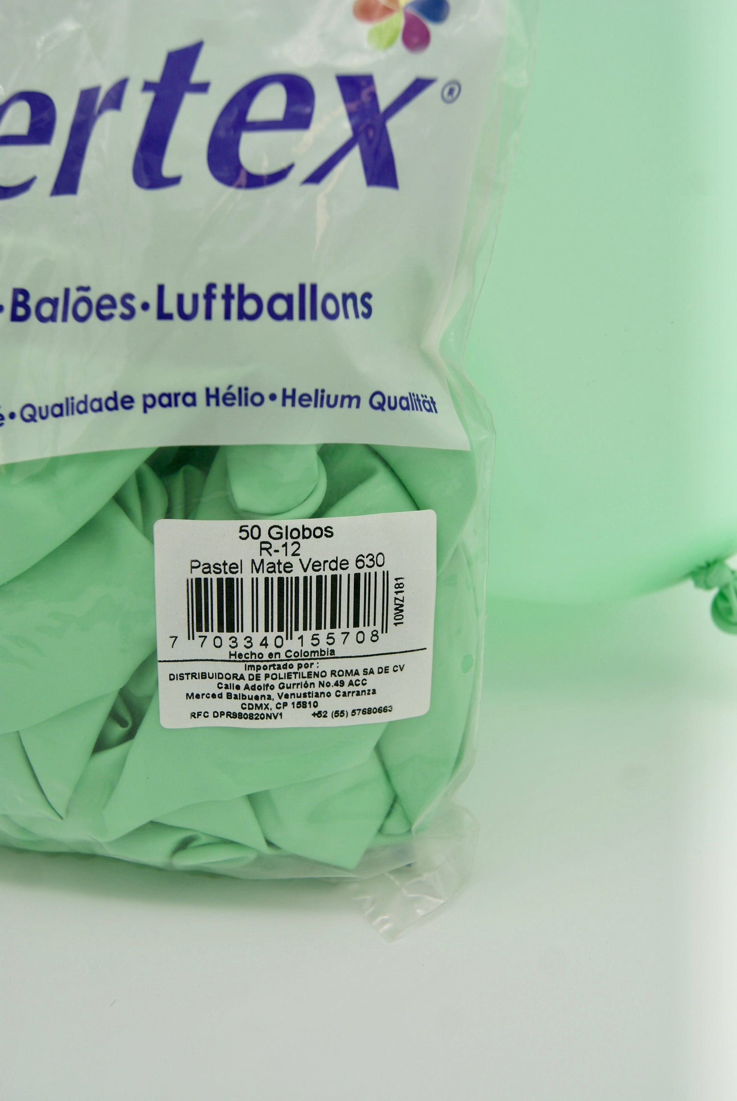 Pastel Mate Verde 12" (Bolsa 50pzs) Sempertex
