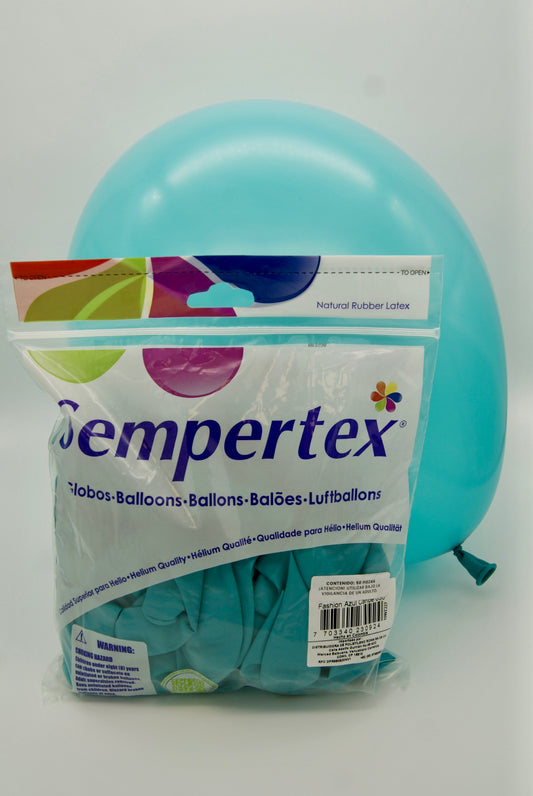 Fashion Azul Caribe 12" (Bolsa 50pzs) Sempertex