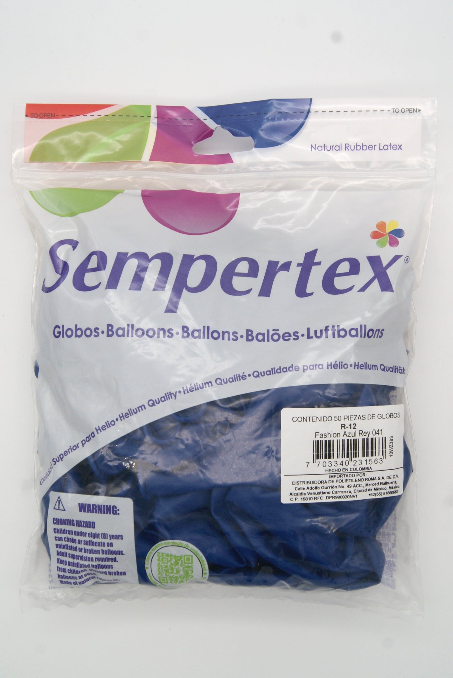 Fashion Azul Rey 12" (Bolsa 50pzs) Sempertex