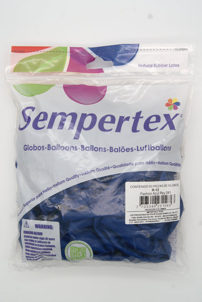 Fashion Azul Rey 12" (Bolsa 50pzs) Sempertex
