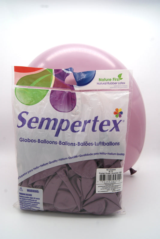 Pastel Dusk Lavanda 12" (Bolsa 50pzs) Sempertex
