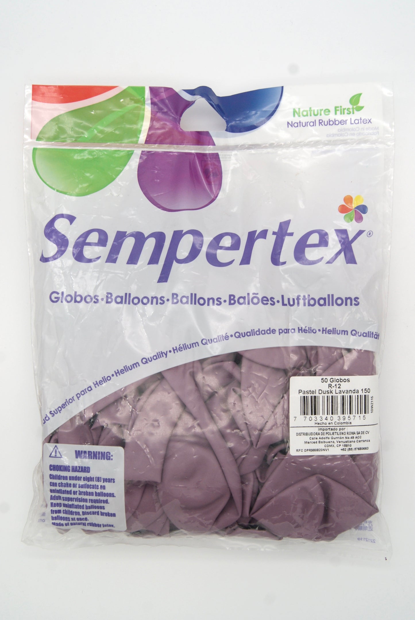 Pastel Dusk Lavanda 12" (Bolsa 50pzs) Sempertex