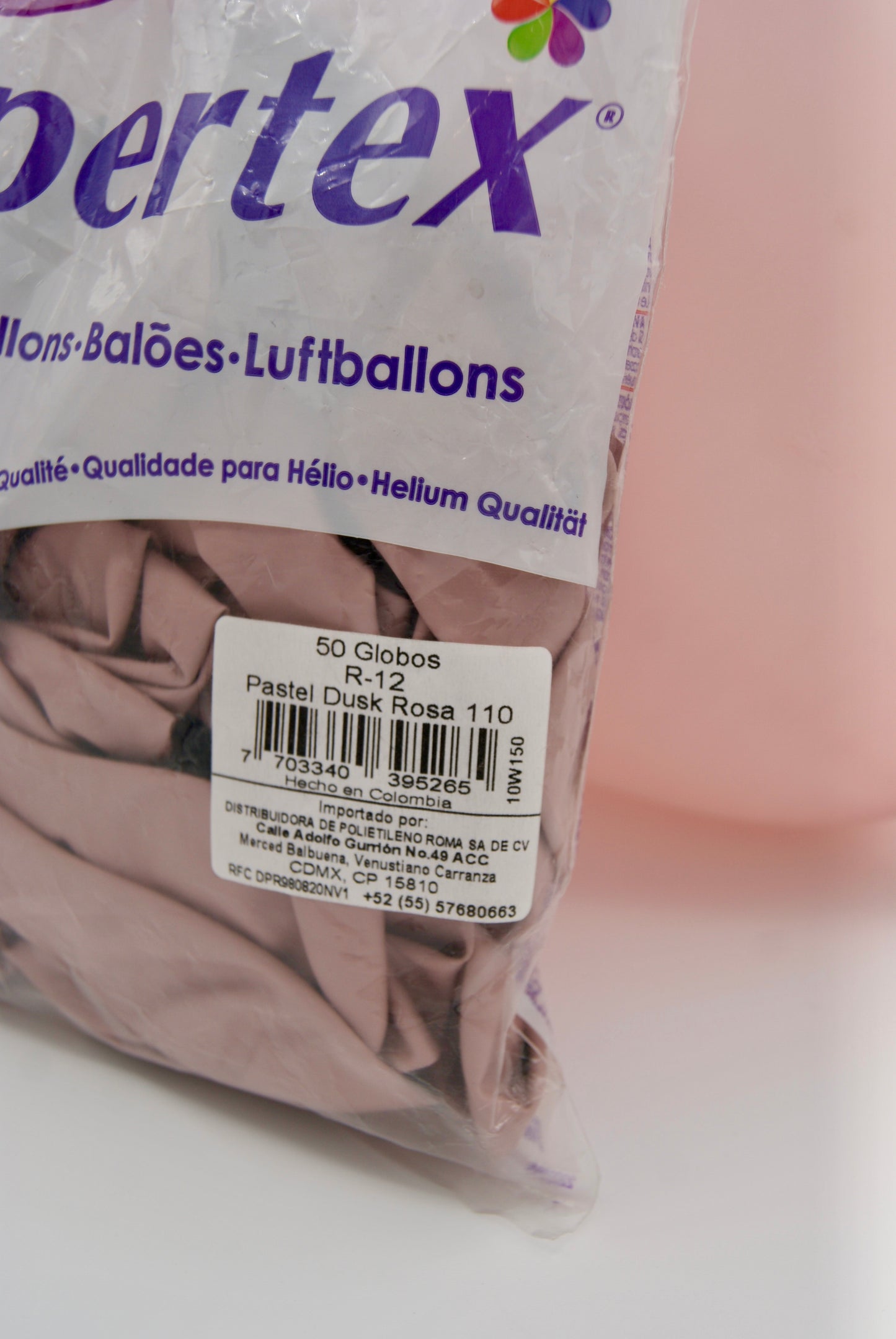 Pastel Dusk Rosa 12" (Bolsa 50pzs) Sempertex