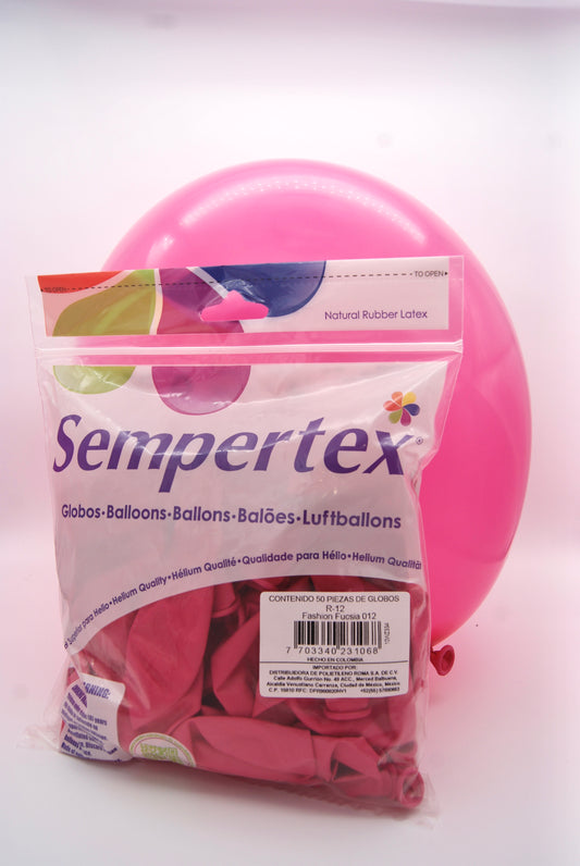 Fashion Fucsia 12" (Bolsa 50pzs) Sempertex
