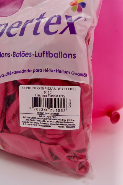 Fashion Fucsia 12" (Bolsa 50pzs) Sempertex