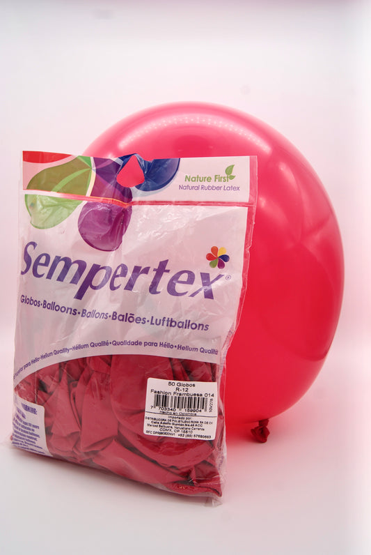 Fashion Frambuesa 12" (Bolsa 50pzs) Sempertex
