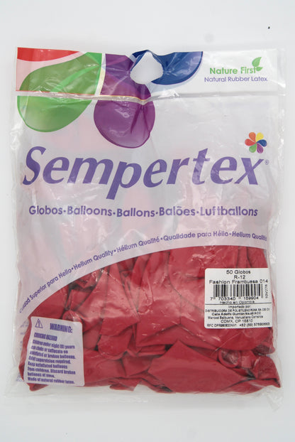 Fashion Frambuesa 12" (Bolsa 50pzs) Sempertex