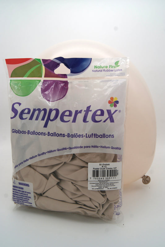 Pastel Dusk Crema 12" (Bolsa 50pzs) Sempertex