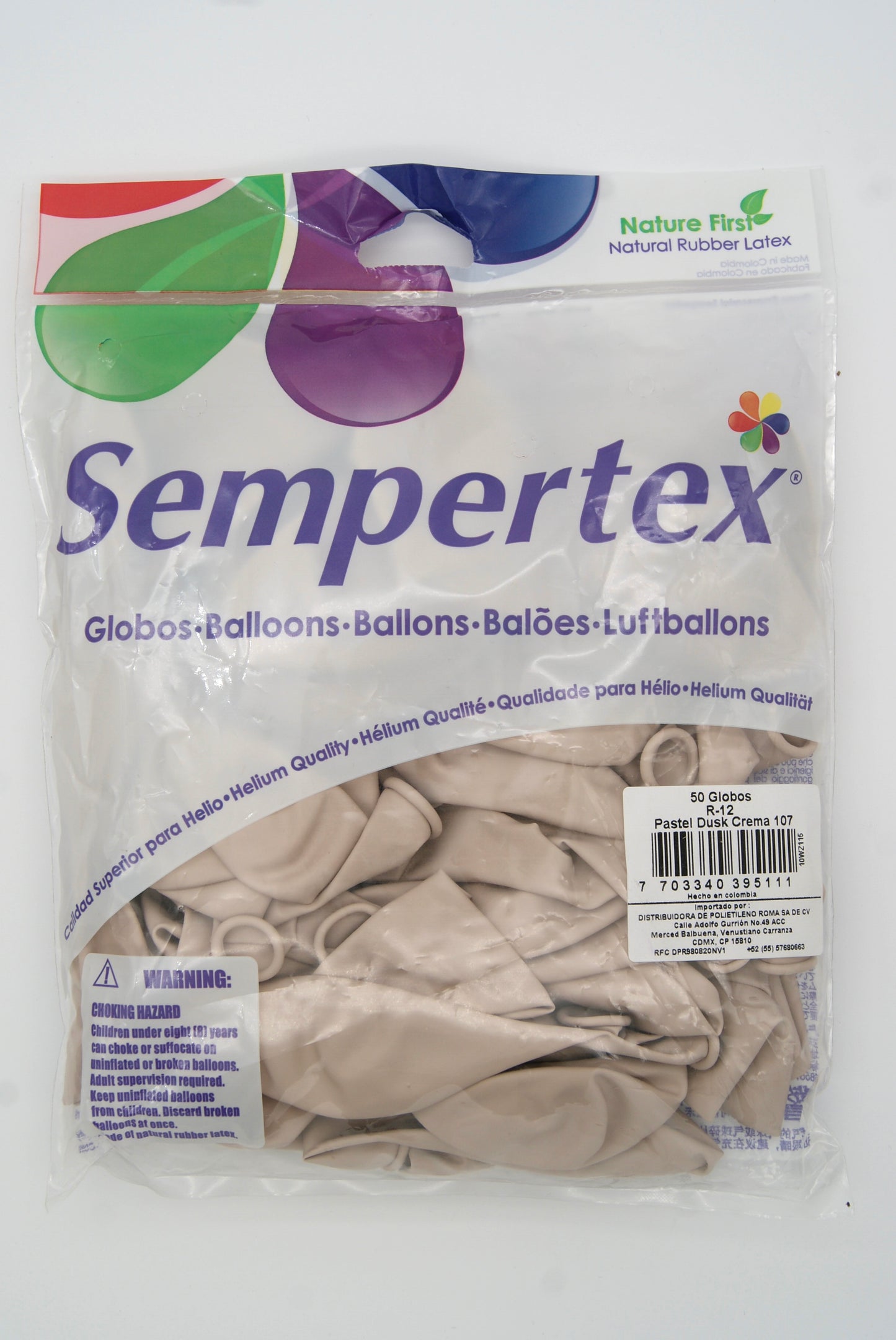 Pastel Dusk Crema 12" (Bolsa 50pzs) Sempertex