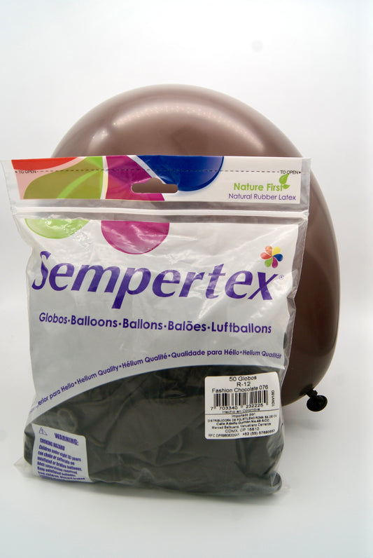 Fashion Chocolate 12" (Bolsa 50pzs) Sempertex
