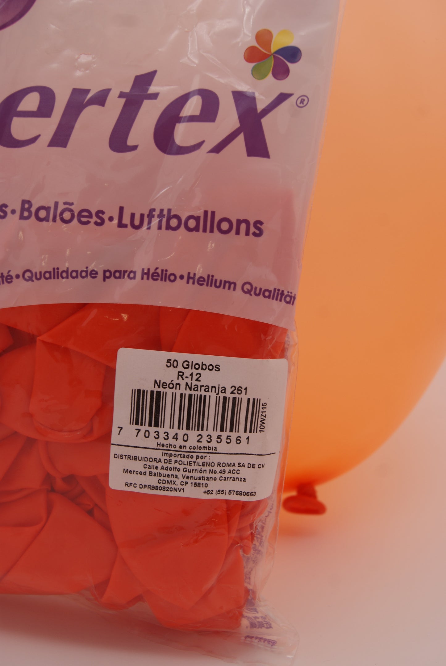 Neon Naranja 12" (Bolsa 50pzs) Sempertex