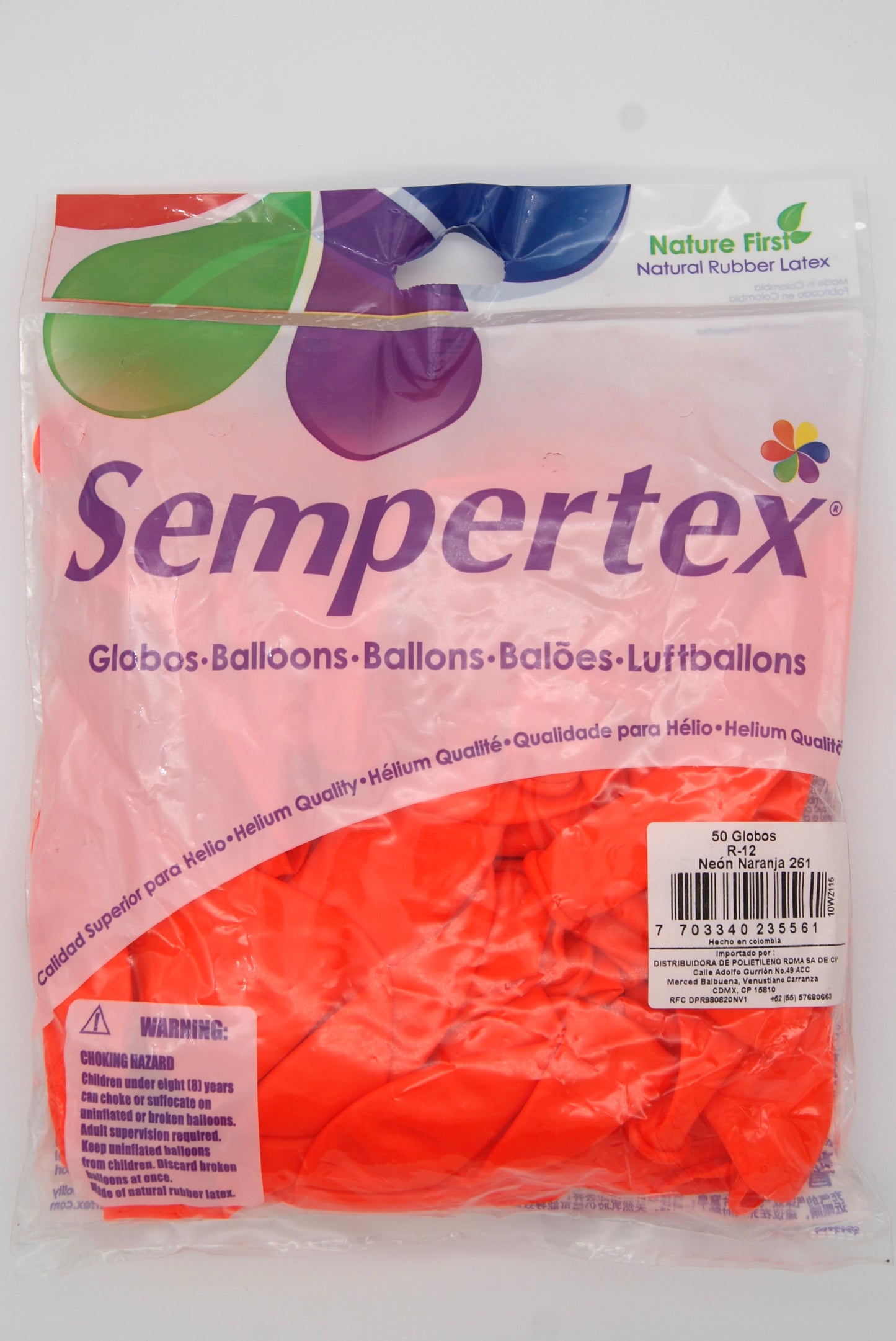 Neon Naranja 12" (Bolsa 50pzs) Sempertex