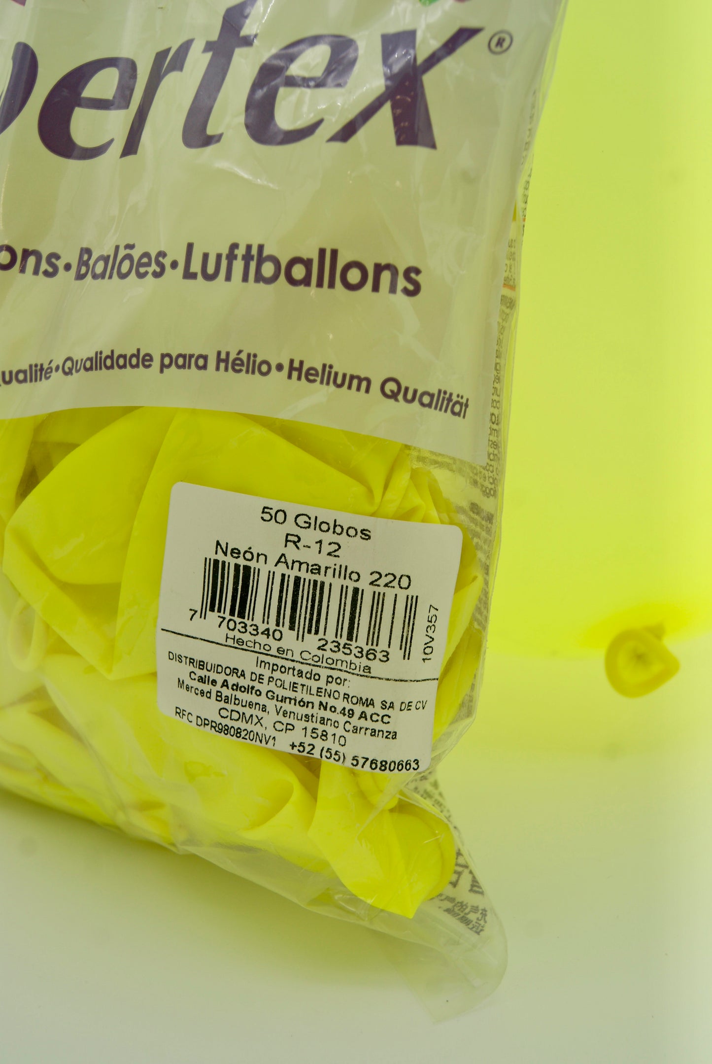 Neon Amarillo 12" (Bolsa 50pzs) Sempertex