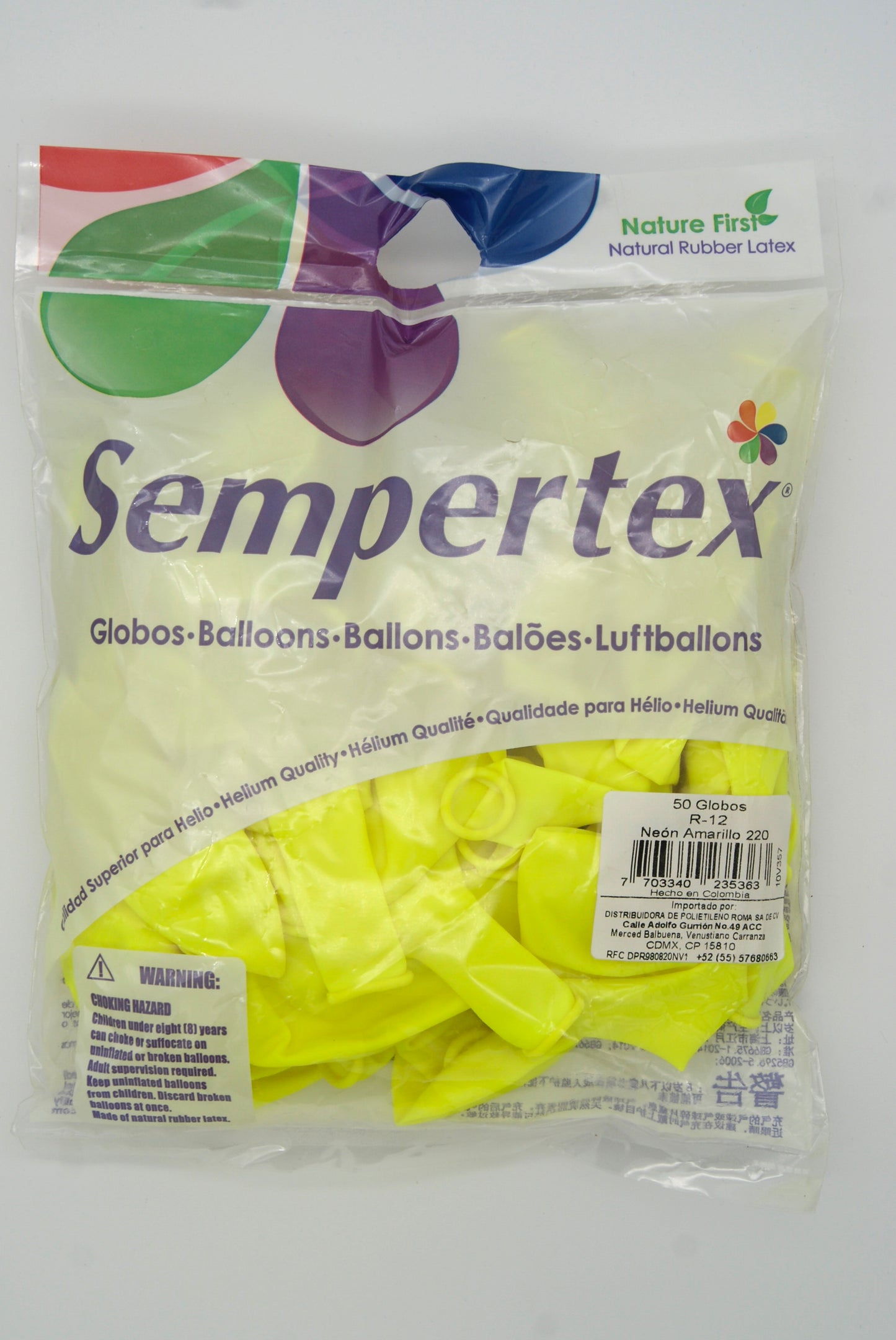 Neon Amarillo 12" (Bolsa 50pzs) Sempertex