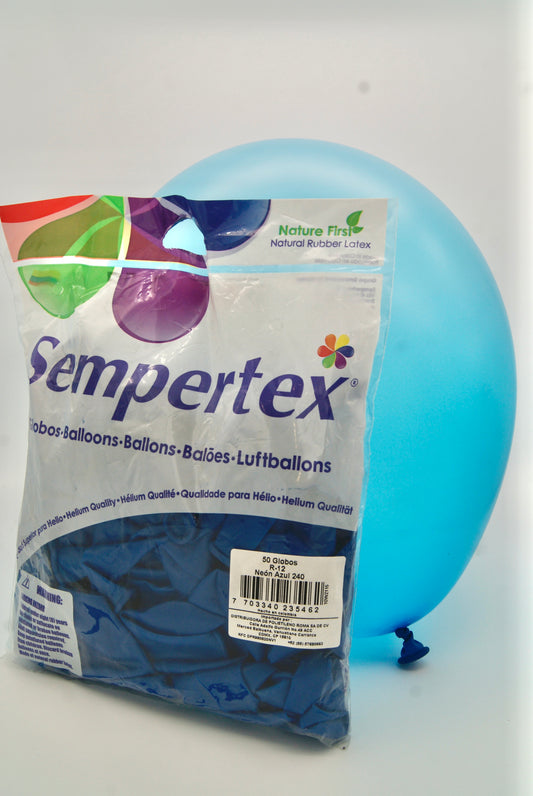 Neon Azul 12" (Bolsa 50pzs) Sempertex